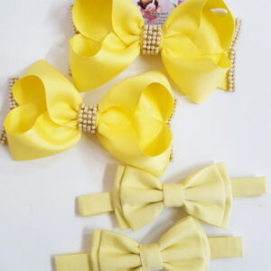 Kit Casamento Encantador: 2 Laços Daminha e 2 Gravatas Pajem