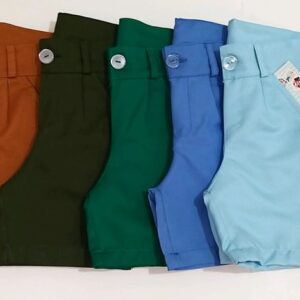 Bermuda Festiva Infantil em Sarja Acetinada