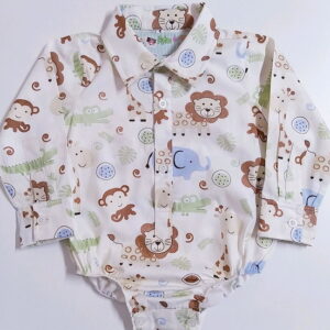 Body Camisa Temático Safari - Perfeito para o Primeiro Aninho