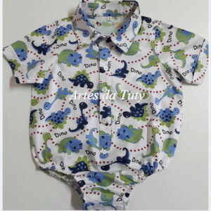 Camisa Body Temática Dinossauro - Estilo Jurássico