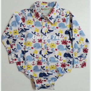 Camisa Body Temática Fundo do Mar - Aventura Submarina