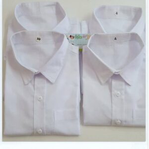 Camisa Social Infantil Manga Curta Branca para Casamento e Pajem