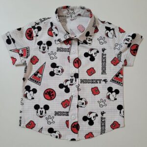 Camisa Infantil Manga Curta Tema Mickey Mouse