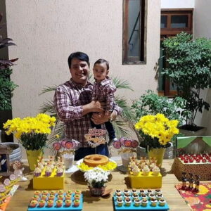 Kit Família Fazendinha: Camisas Xadrez Manga Longa Pai, Mãe e Filho