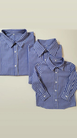 Look Família Arraial: Camisas Xadrez Clássicas Manga Longa