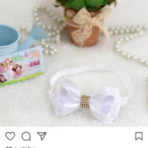 Faixa Delicada de Cabelo para Batizado