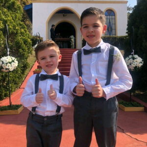 Roupa Pajem Cinza Chumbo