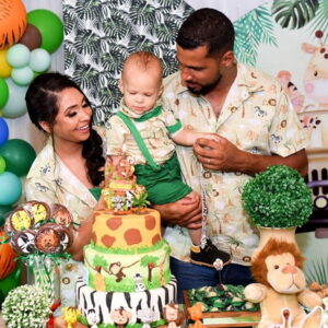 Roupa Safari Tal Pai Tal Filho e Mãe