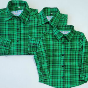 Camisa Tal Pai Tal Mãe Tal Filho Xadrez Verde