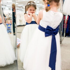 Cinto para Vestido Daminha Azul Marinho