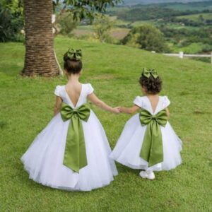 Cinto para Vestido Daminha Verde Oliva