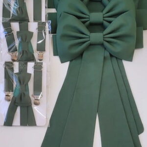 Cinto para Vestido Daminha Verde Oliva Mais Suspensório e Gr