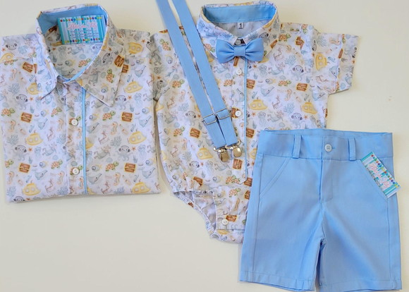 Roupa Fundo do Mar Aquarela