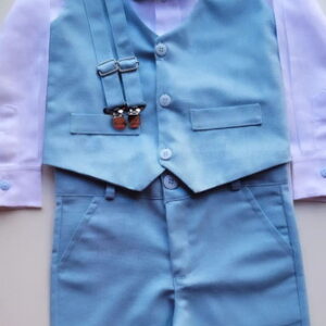 Roupa Pajem Azul em Linho