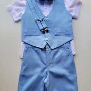 Roupa Pajem Azul Serenity em Linho