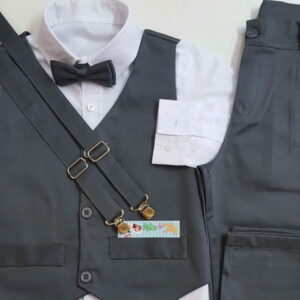 Roupa Pajem Cinza Chumbo