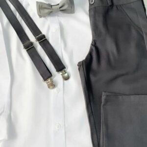 Roupa Pajem Cinza Chumbo