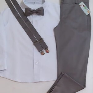 Roupa Pajem Cinza Chumbo