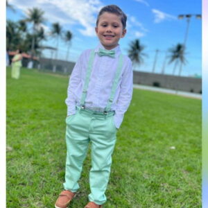 Roupa Pajem Verde Menta