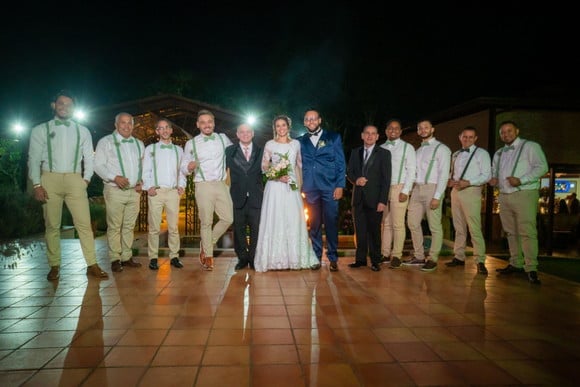 Suspensório e Gravata Verde Oliva Padrinhos - Imagem 8
